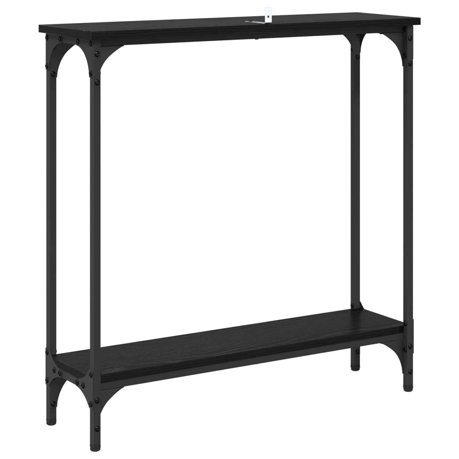 vidaXL Konsola Czarny Dąb 75 x 22,5 x 75 cm Materiał drewnopochodny