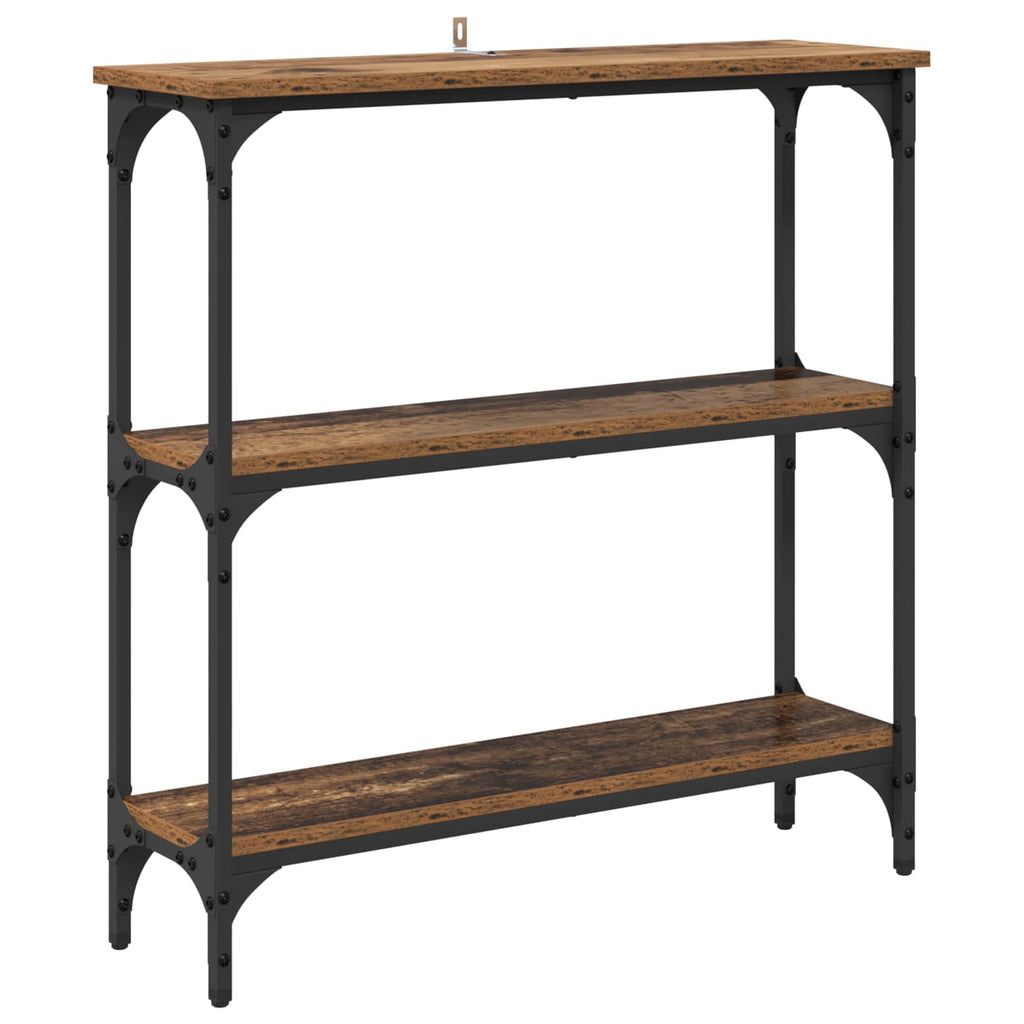vidaXL Konsola Stare drewno 75 x 22,5 x 75 cm Materiał drewnopochodny