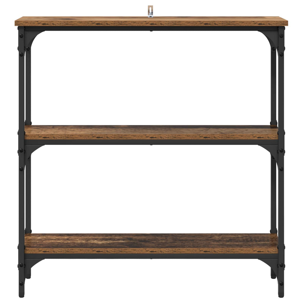 vidaXL Konsola Stare drewno 75 x 22,5 x 75 cm Materiał drewnopochodny