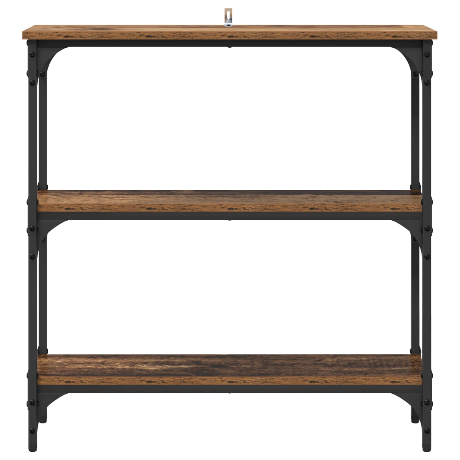 vidaXL Konsola Stare drewno 75 x 22,5 x 75 cm Materiał drewnopochodny