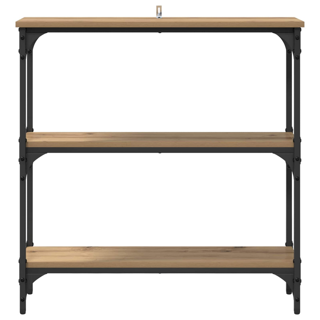 vidaXL Konsola z półką Dąb rzemieślniczy 75 x 22,5 x 75 cm
