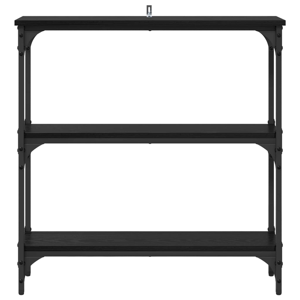 vidaXL Konsola Czarny Dąb 75 x 22,5 x 75 cm Materiał drewnopochodny
