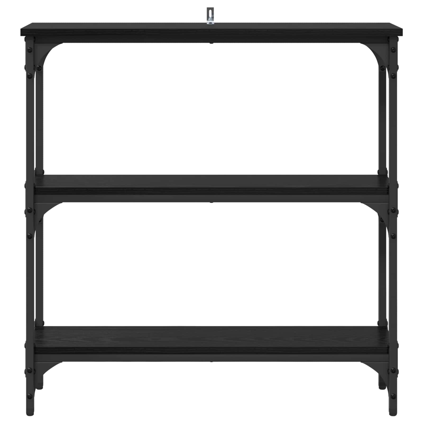 vidaXL Konsola Czarny Dąb 75 x 22,5 x 75 cm Materiał drewnopochodny