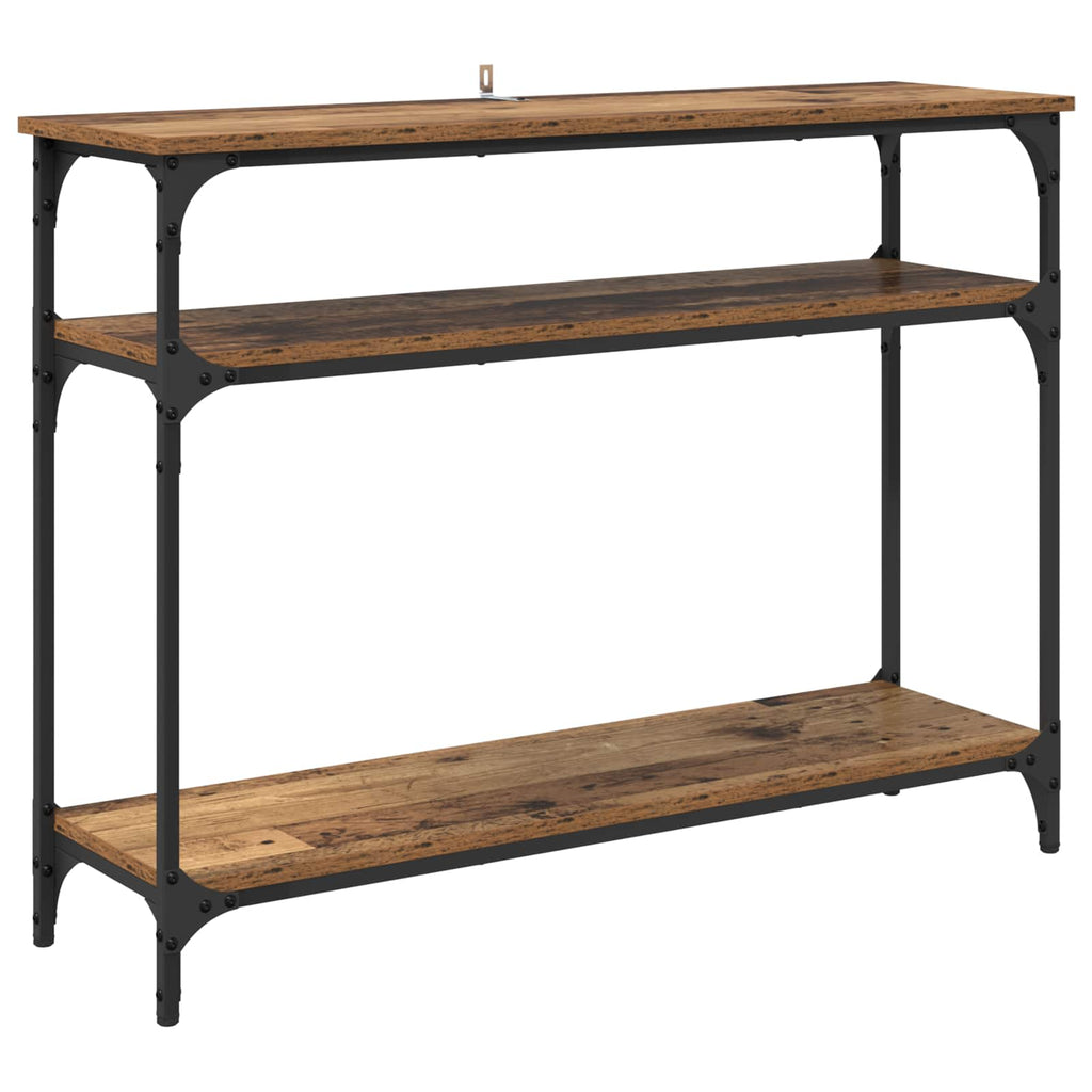 vidaXL Konsola Stare drewno 100 x 29 x 75 cm Materiał drewnopochodny