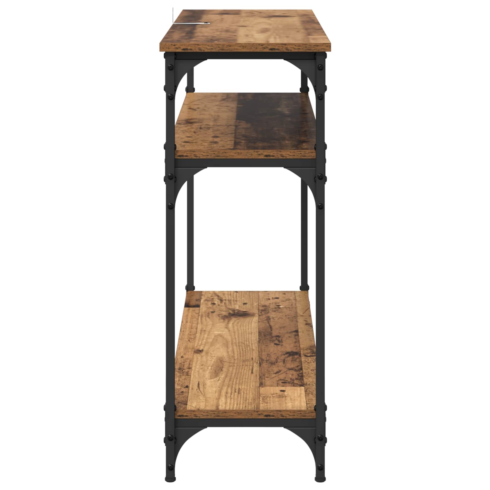 vidaXL Konsola Stare drewno 100 x 29 x 75 cm Materiał drewnopochodny