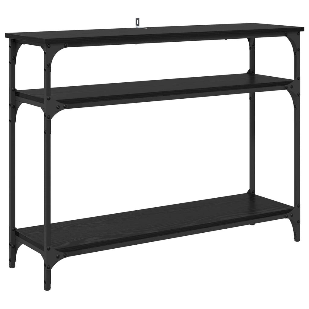 vidaXL Konsola Czarny Dąb 100 x 29 x 75 cm Materiał drewnopochodny