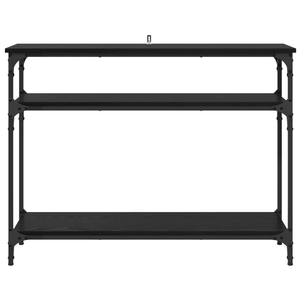 vidaXL Konsola Czarny Dąb 100 x 29 x 75 cm Materiał drewnopochodny