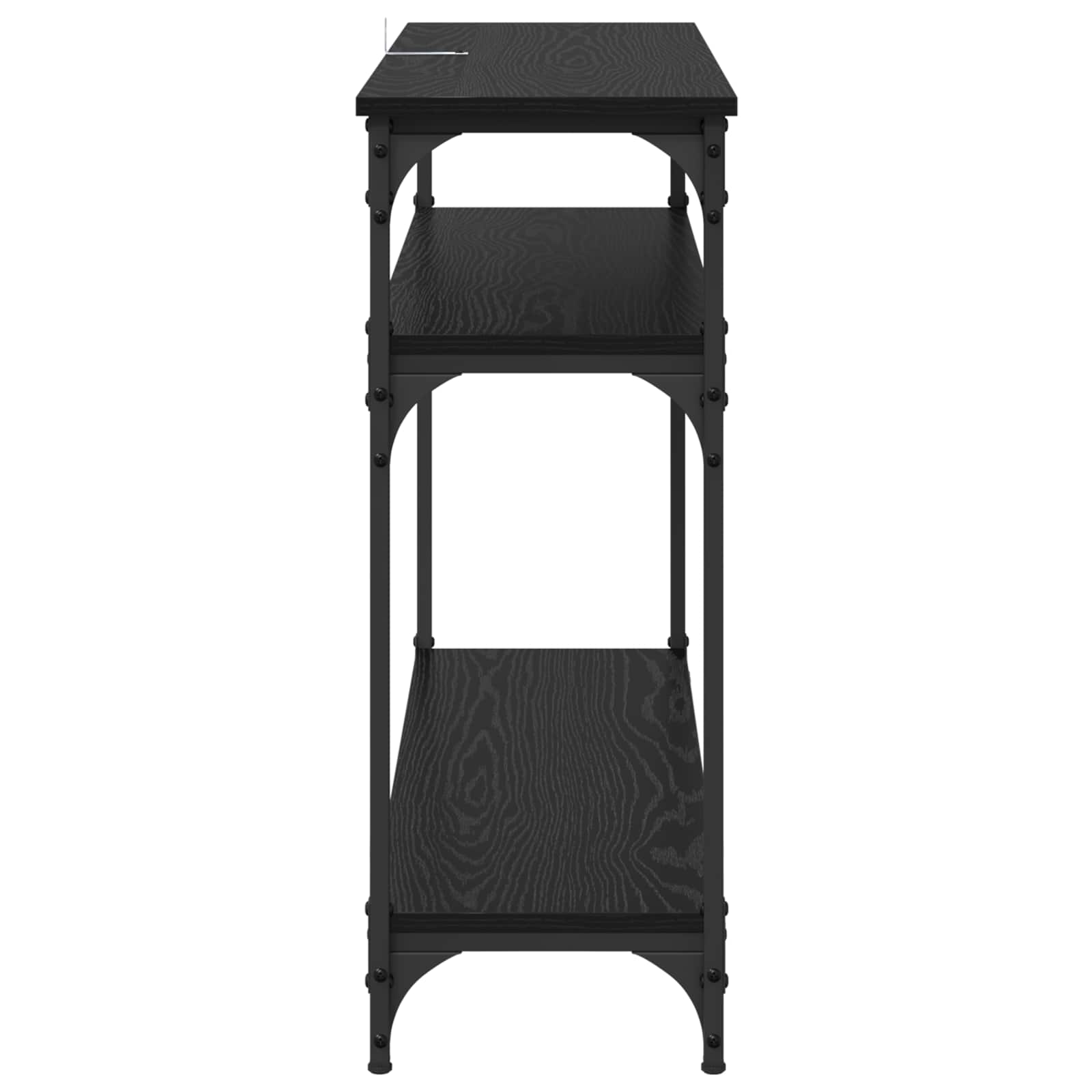 vidaXL Konsola Czarny Dąb 100 x 29 x 75 cm Materiał drewnopochodny