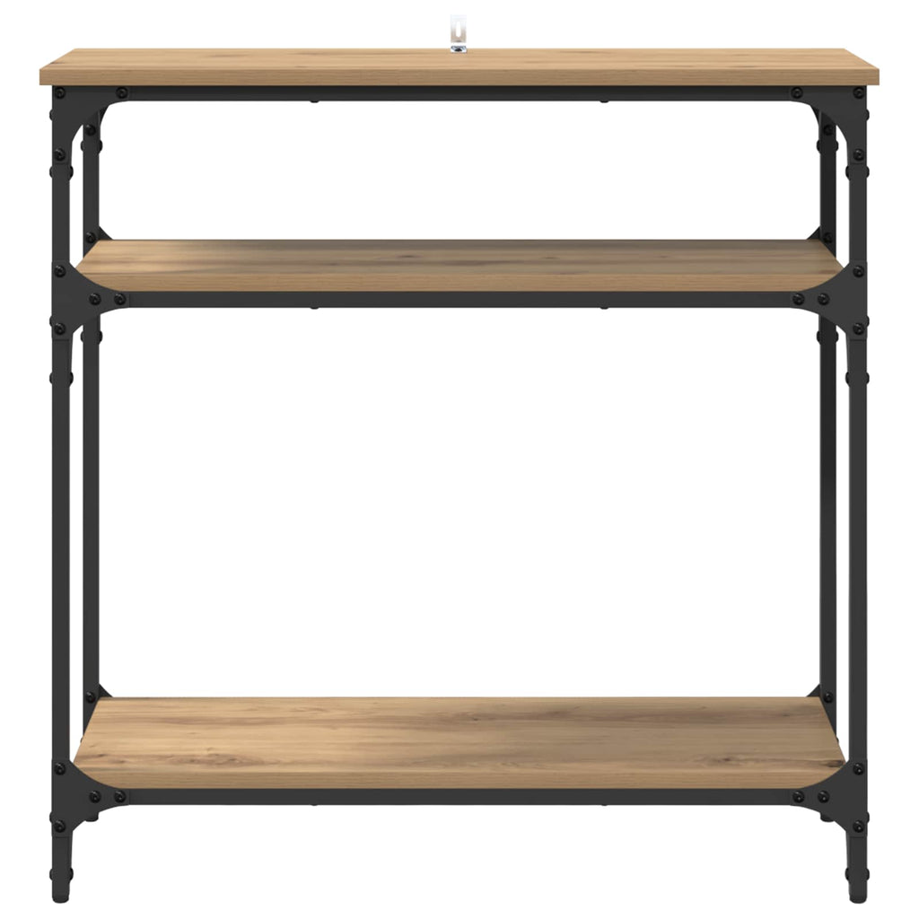 vidaXL Konsola z półką Dąb rzemieślniczy 75 x 29 x 75 cm