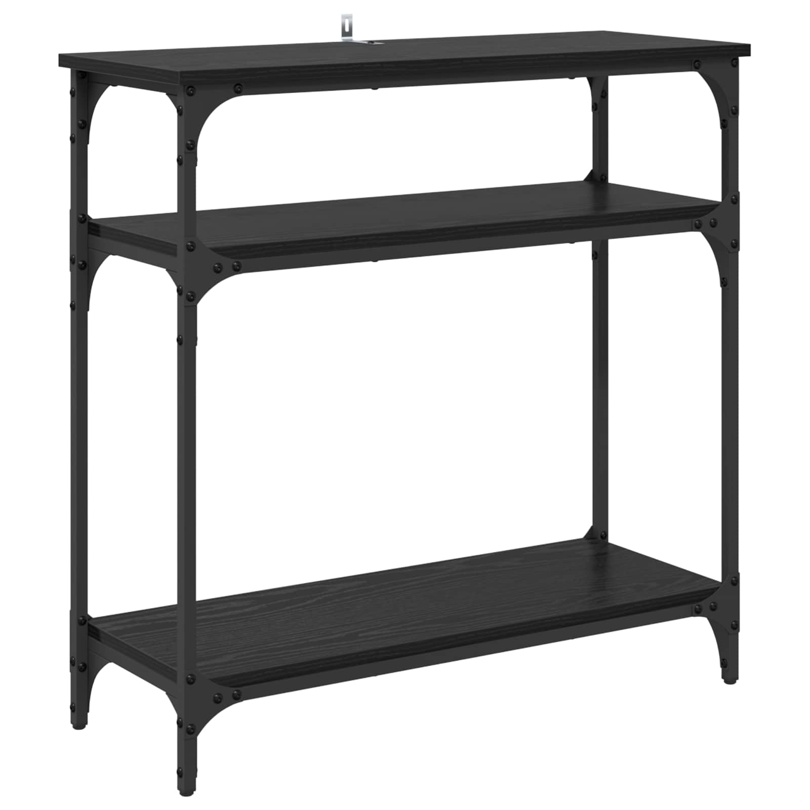 vidaXL Konsola Czarny Dąb 75 x 29 x 75 cm Materiał drewnopochodny