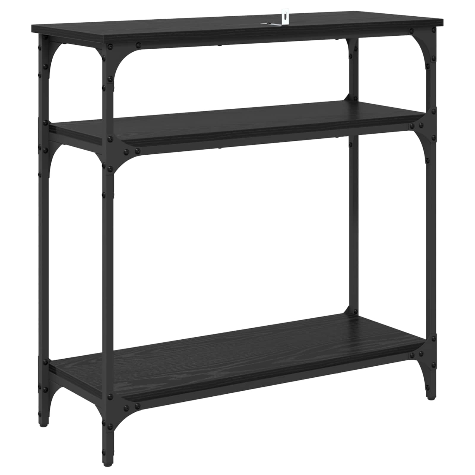 vidaXL Konsola Czarny Dąb 75 x 29 x 75 cm Materiał drewnopochodny