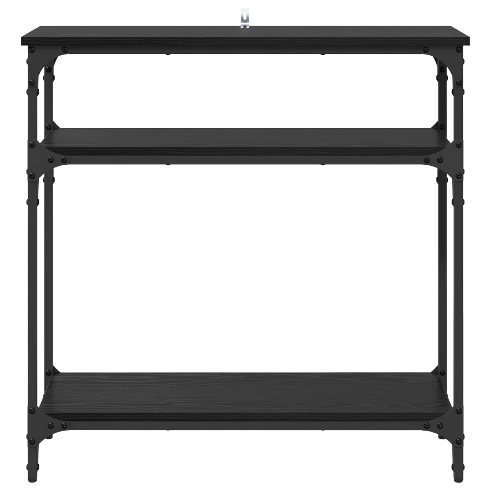 vidaXL Konsola Czarny Dąb 75 x 29 x 75 cm Materiał drewnopochodny