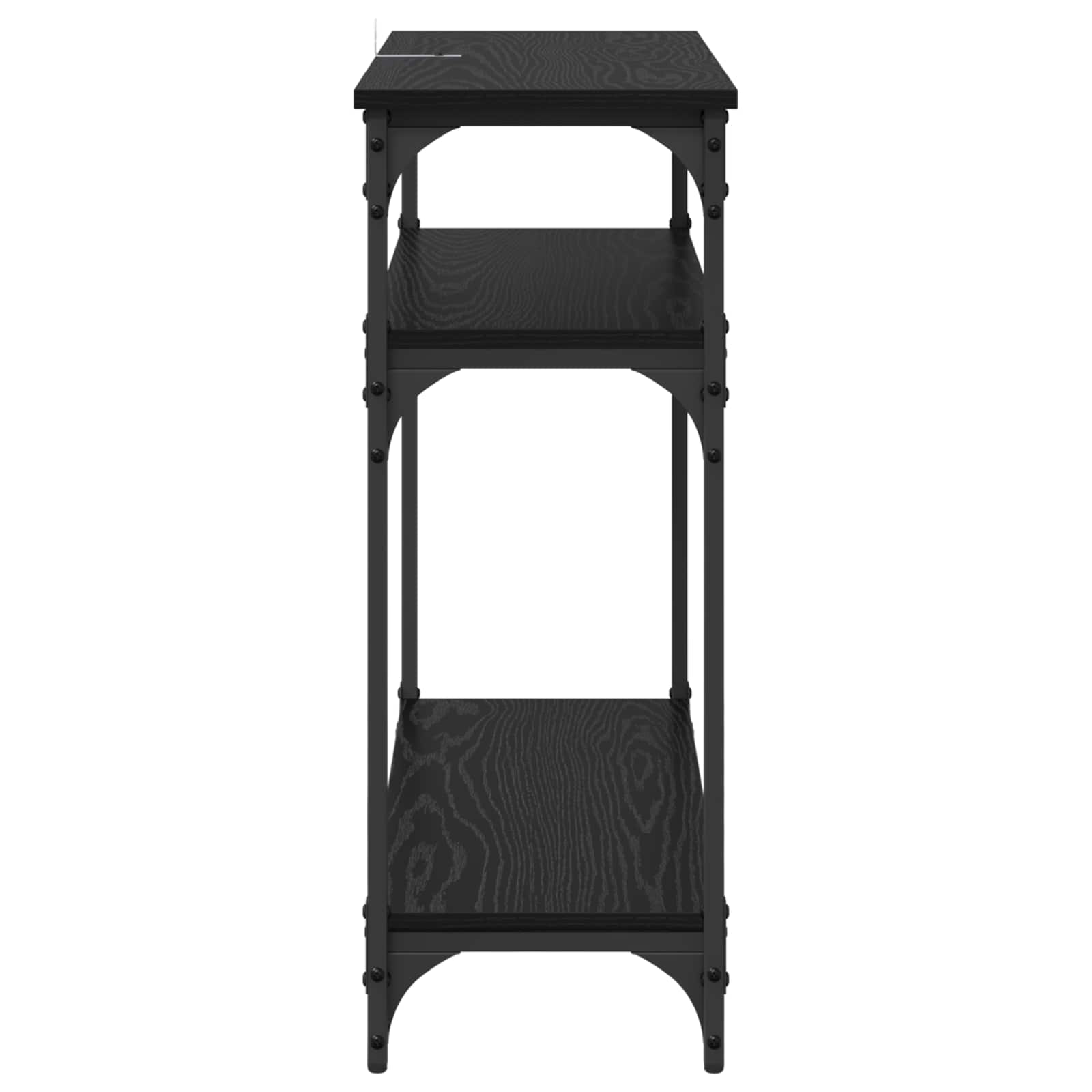 vidaXL Konsola Czarny Dąb 75 x 29 x 75 cm Materiał drewnopochodny