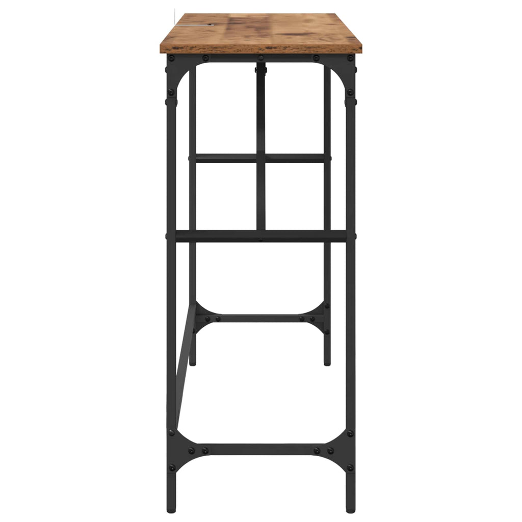 vidaXL Konsola Stare drewno 100 x 32 x 75 cm Materiał drewnopochodny