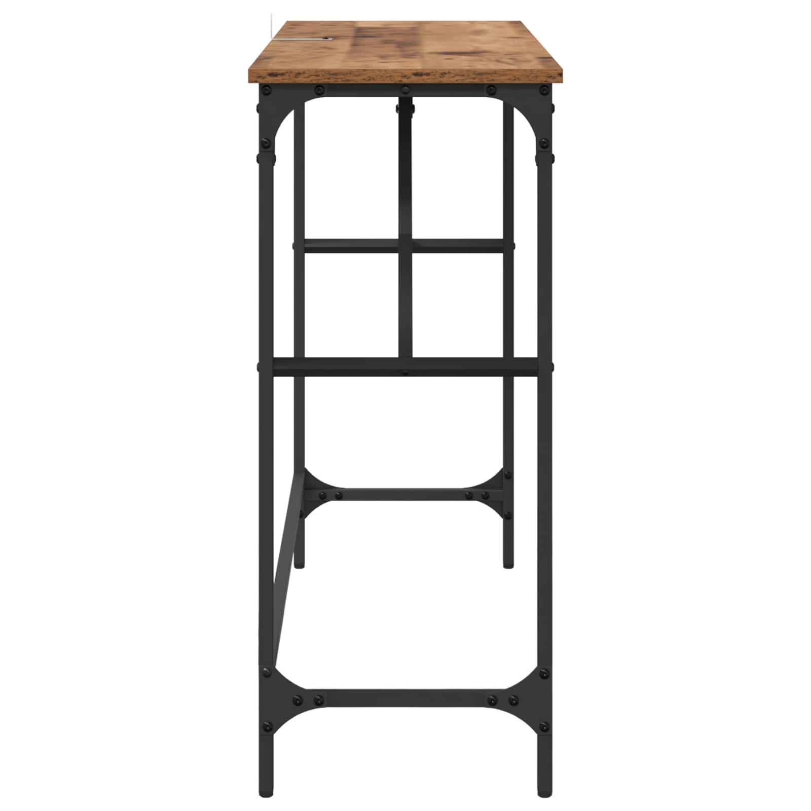 vidaXL Konsola Stare drewno 100 x 32 x 75 cm Materiał drewnopochodny