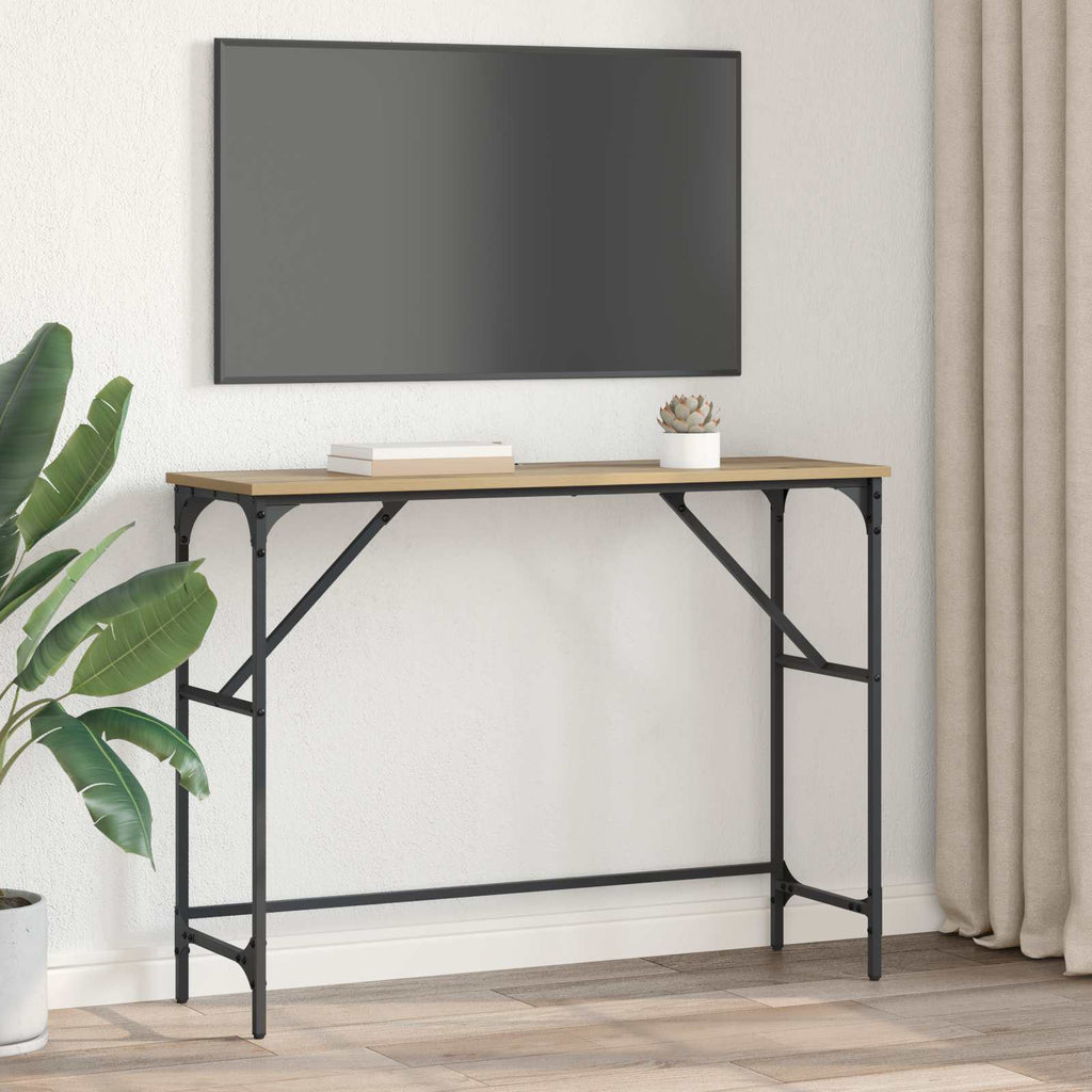 vidaXL Konsola Dąb rzemieślniczy 100 x 32 x 75 cm