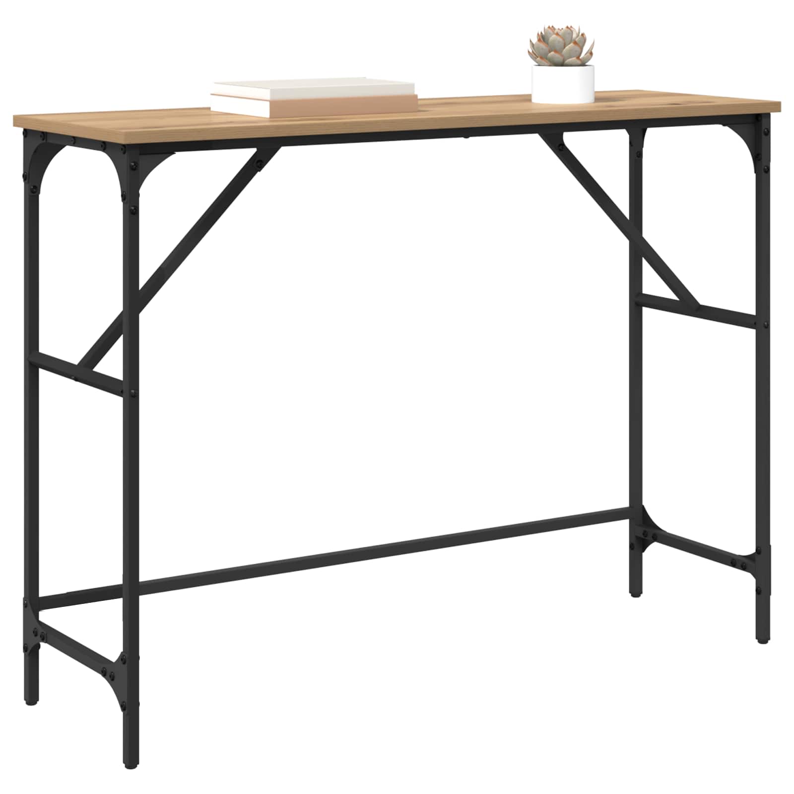 vidaXL Konsola Dąb rzemieślniczy 100 x 32 x 75 cm