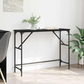 vidaXL Konsola Czarny Dąb 100 x 32 x 75 cm Materiał drewnopochodny