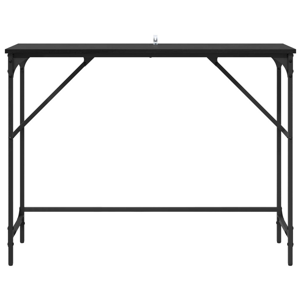 vidaXL Konsola Czarny Dąb 100 x 32 x 75 cm Materiał drewnopochodny