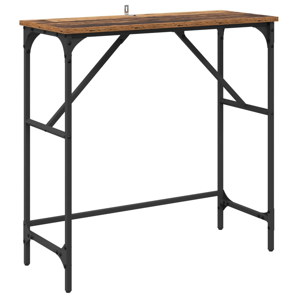 vidaXL Konsola Stare drewno 75 x 32 x 75 cm Materiał drewnopochodny