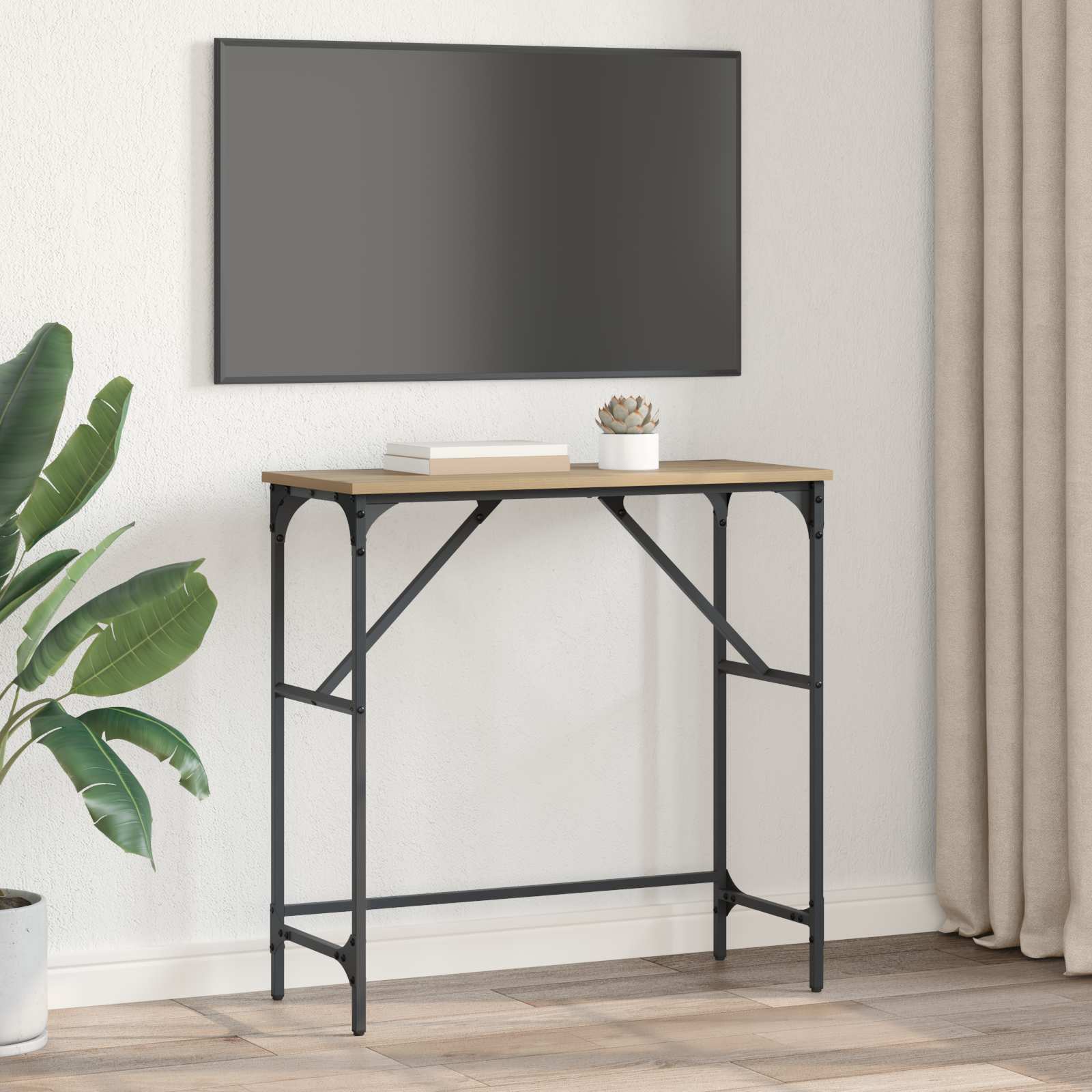 vidaXL Konsola Dąb rzemieślniczy 75 x 32 x 75 cm