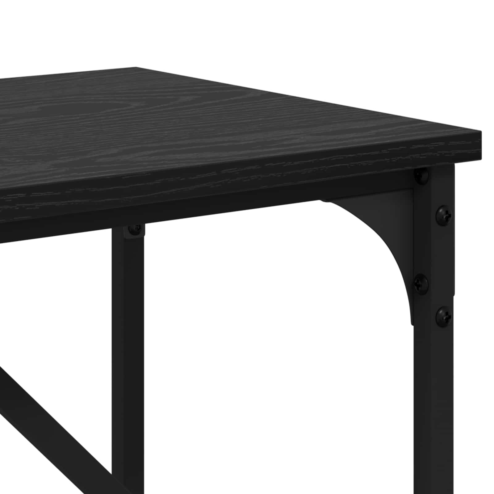 vidaXL Konsola Czarny Dąb 75 x 32 x 75 cm Materiał drewnopochodny