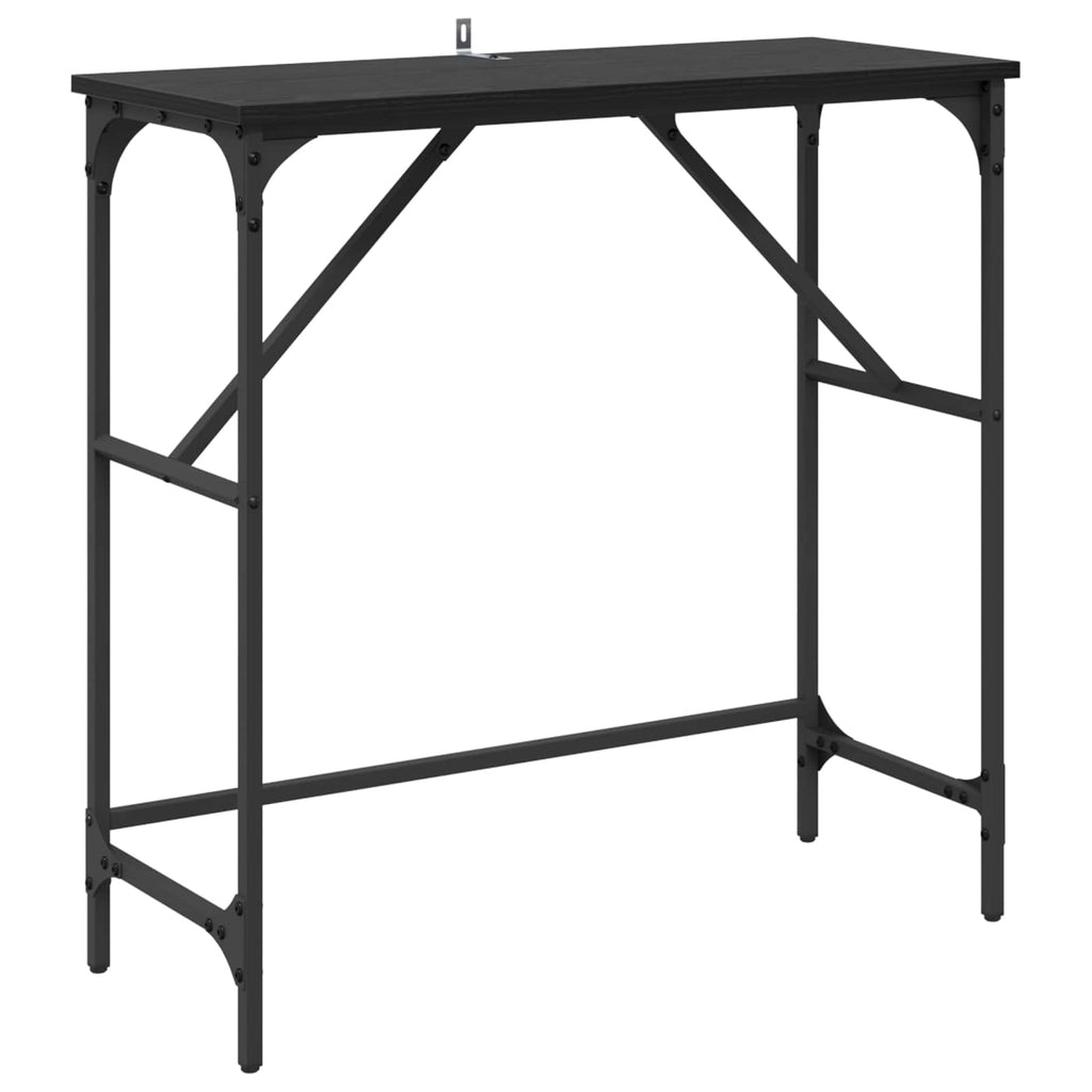 vidaXL Konsola Czarny Dąb 75 x 32 x 75 cm Materiał drewnopochodny