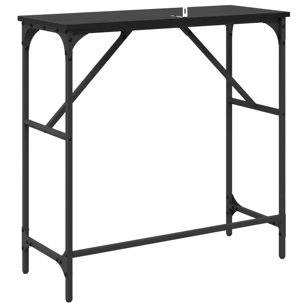 vidaXL Konsola Czarny Dąb 75 x 32 x 75 cm Materiał drewnopochodny