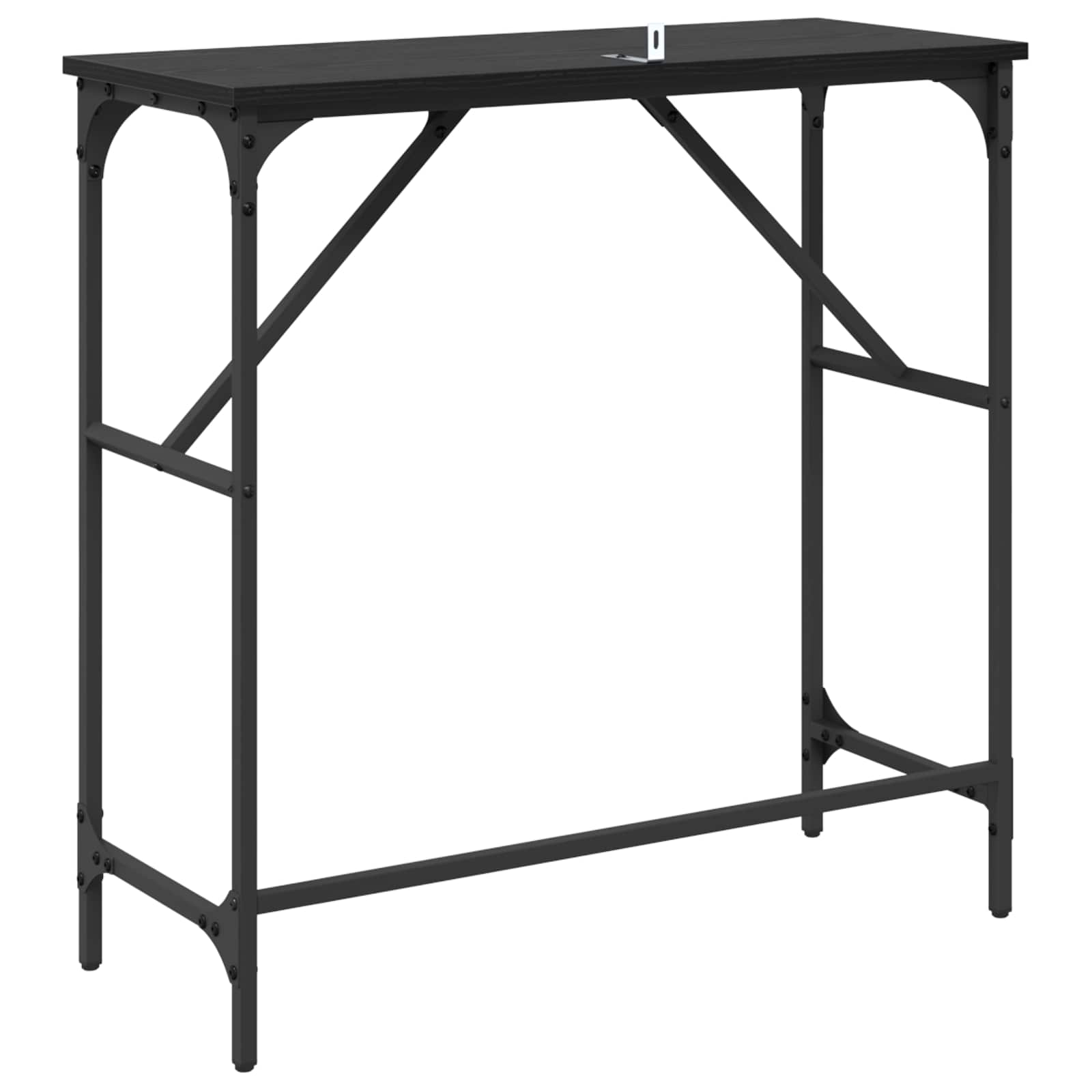 vidaXL Konsola Czarny Dąb 75 x 32 x 75 cm Materiał drewnopochodny