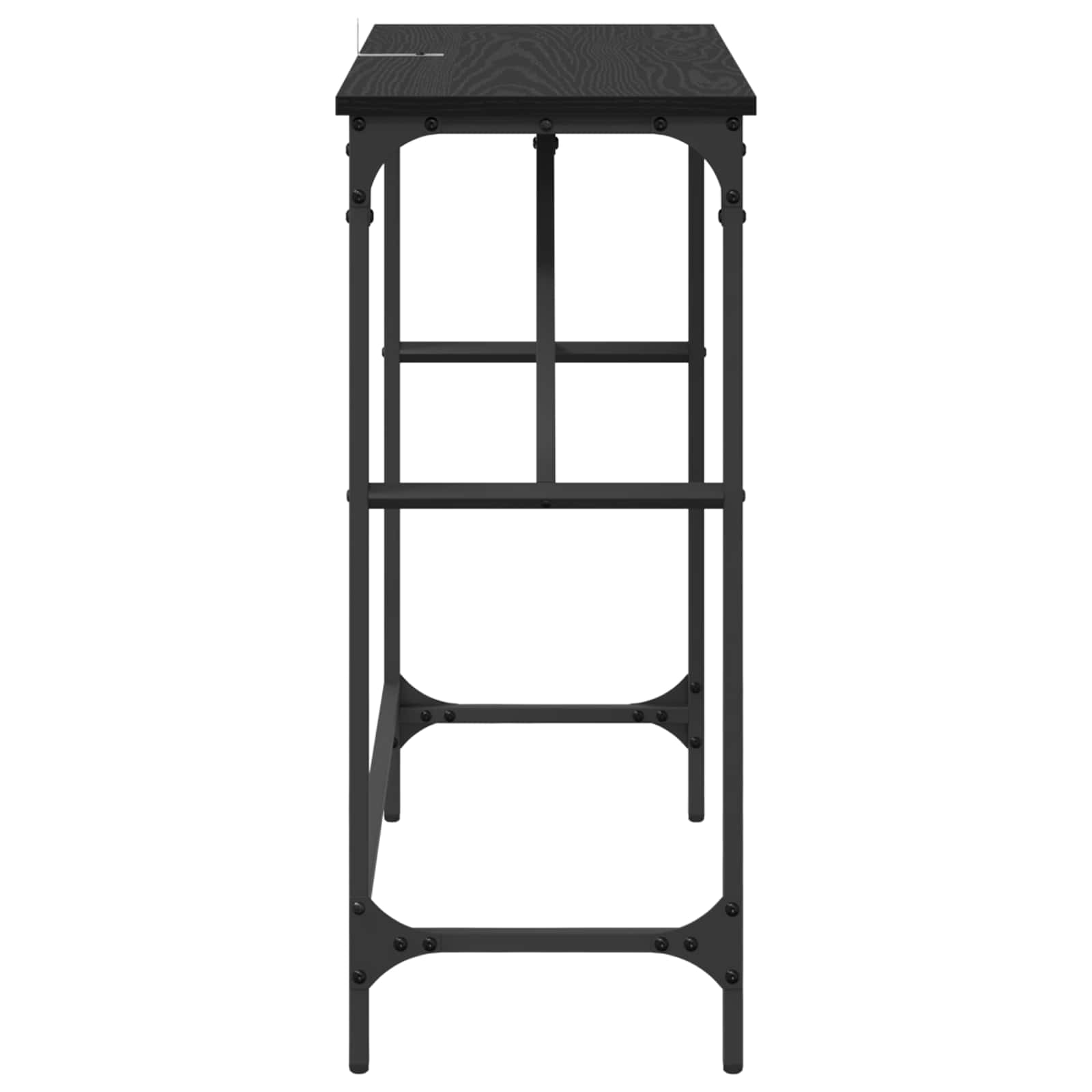vidaXL Konsola Czarny Dąb 75 x 32 x 75 cm Materiał drewnopochodny