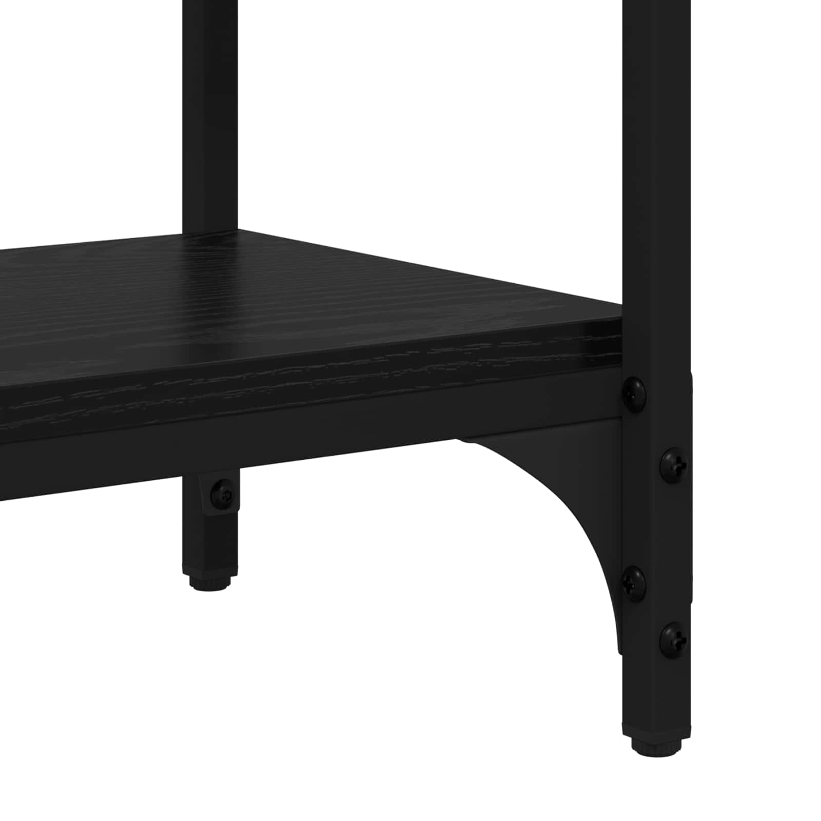 vidaXL Konsola Czarny Dąb 80 x 29 x 75 cm Materiał drewnopochodny