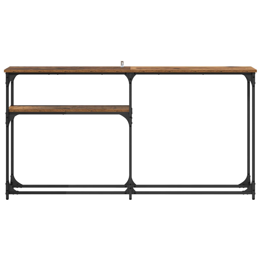 vidaXL StolikKonsolowy Stare drewno 145x22.5x75cm