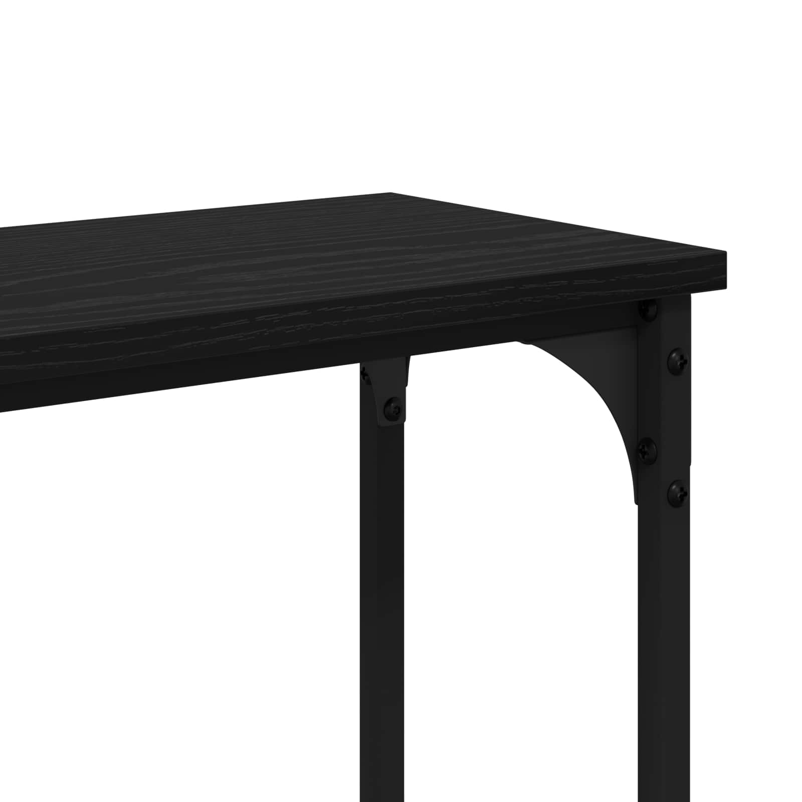 vidaXL StolikKonsolowy Czarny Dąb 146 x 22.5 x 75 cm