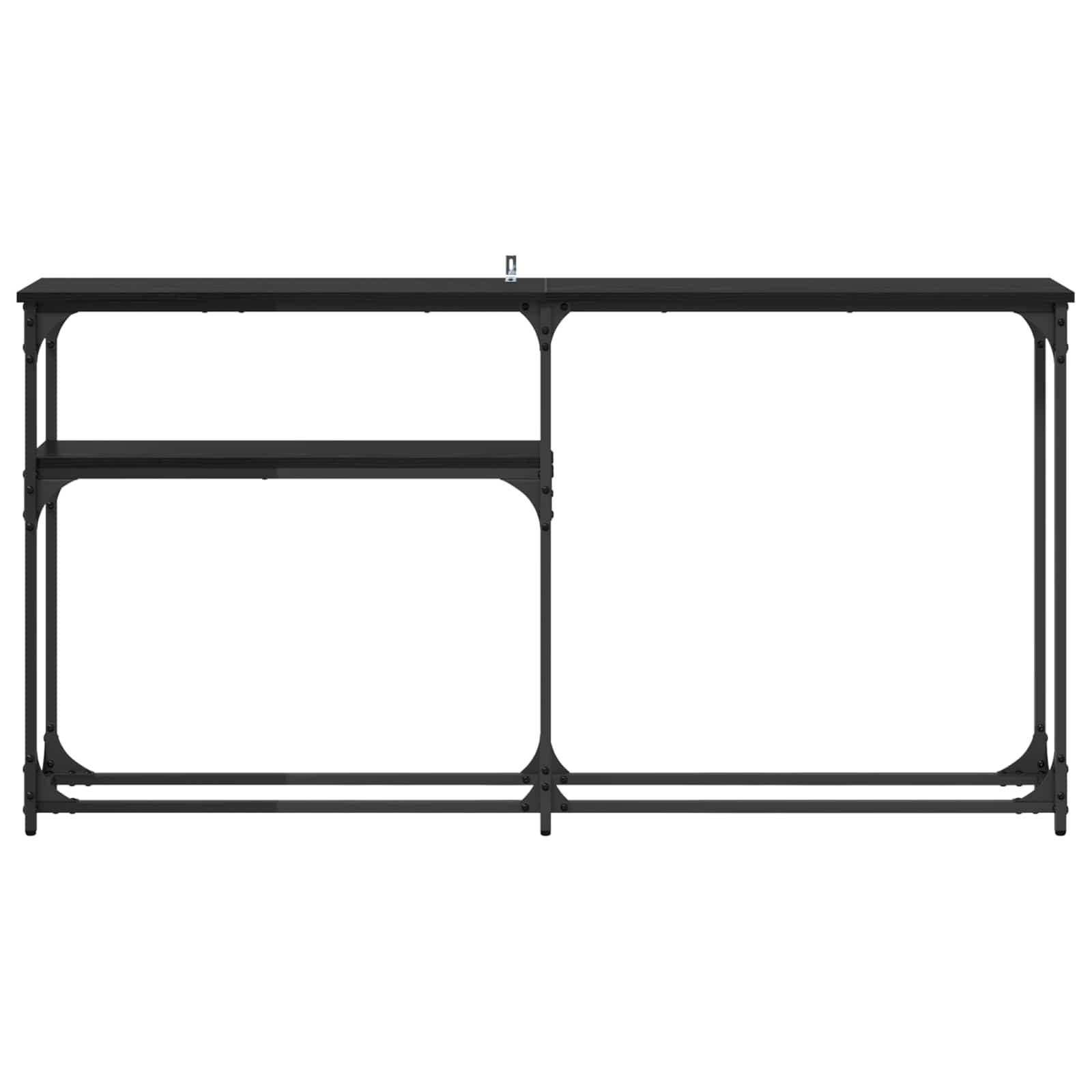 vidaXL StolikKonsolowy Czarny Dąb 146 x 22.5 x 75 cm