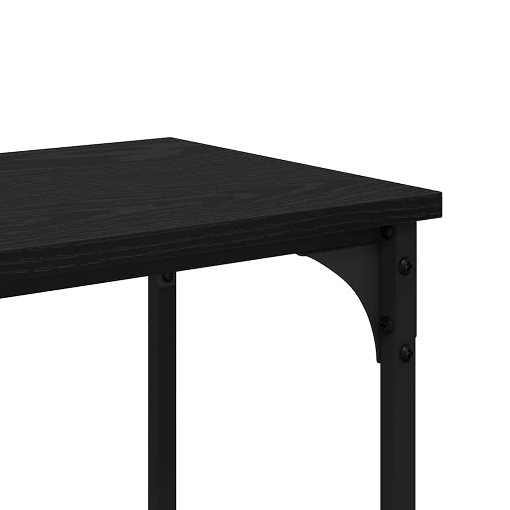 vidaXL Konsola Czarny Dąb 150 x 29 x 75 cm Drewno inżynieryjne i metal