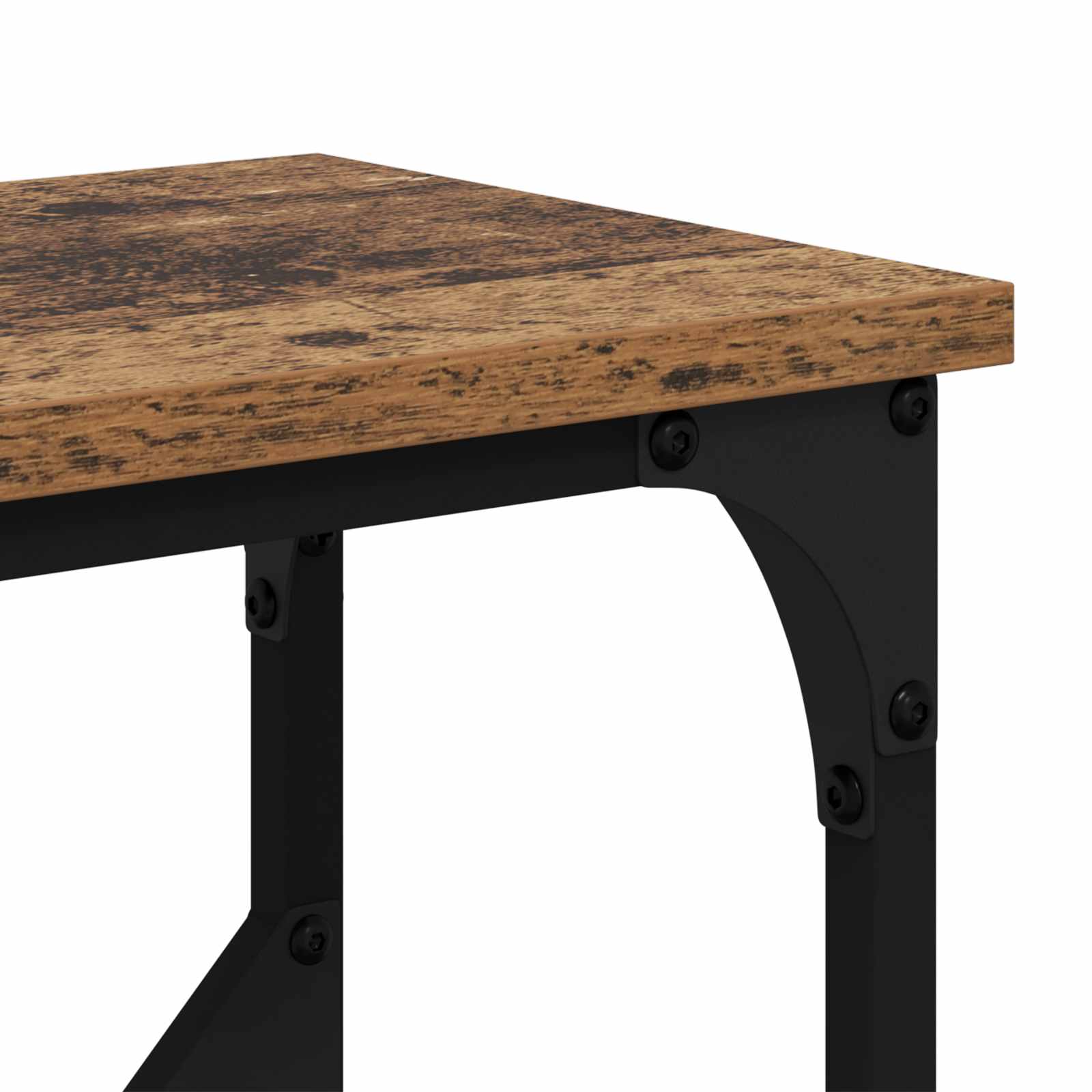 vidaXL Konsola Stare drewno 102 x 23 x 75 cm Materiał drewnopochodny