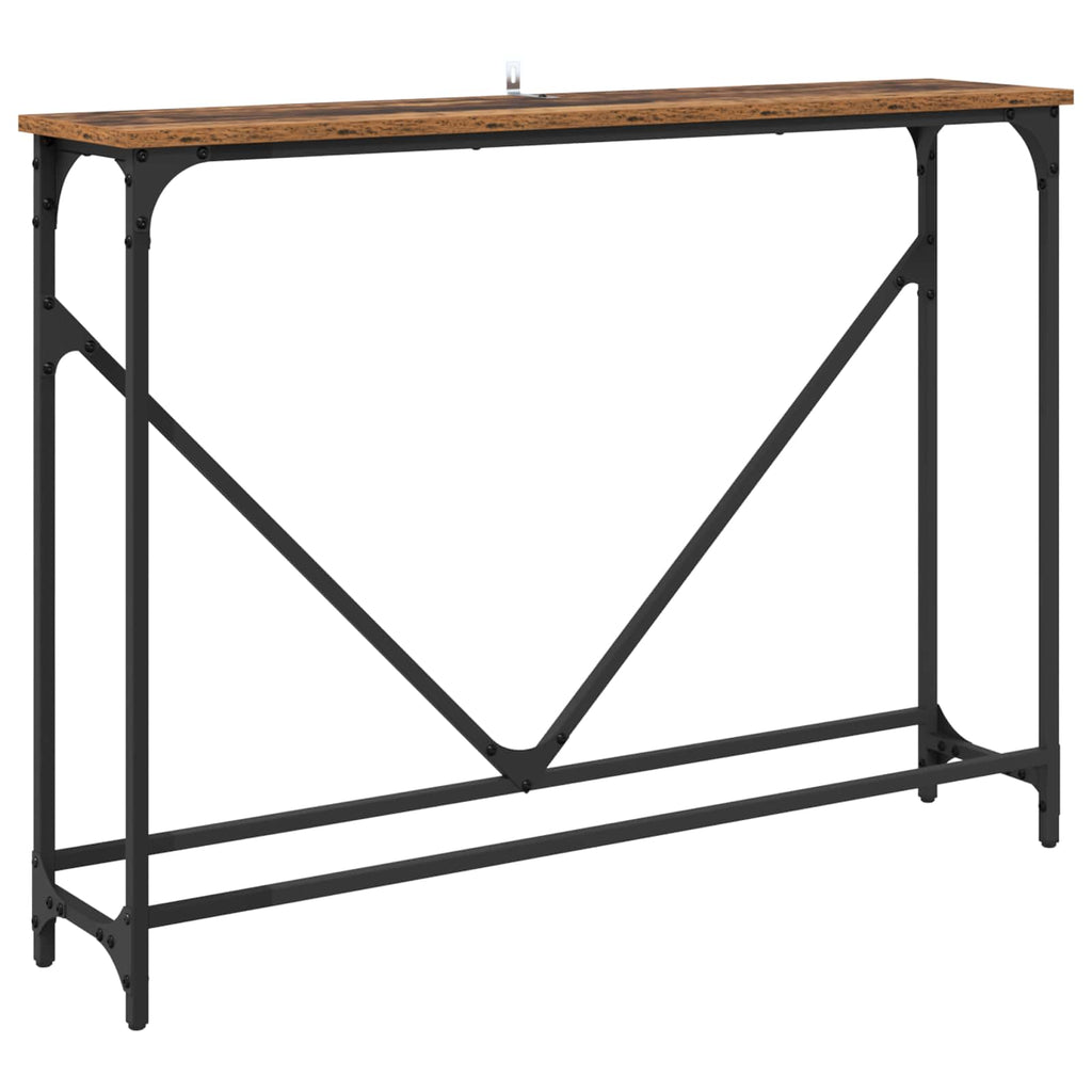 vidaXL Konsola Stare drewno 102 x 23 x 75 cm Materiał drewnopochodny
