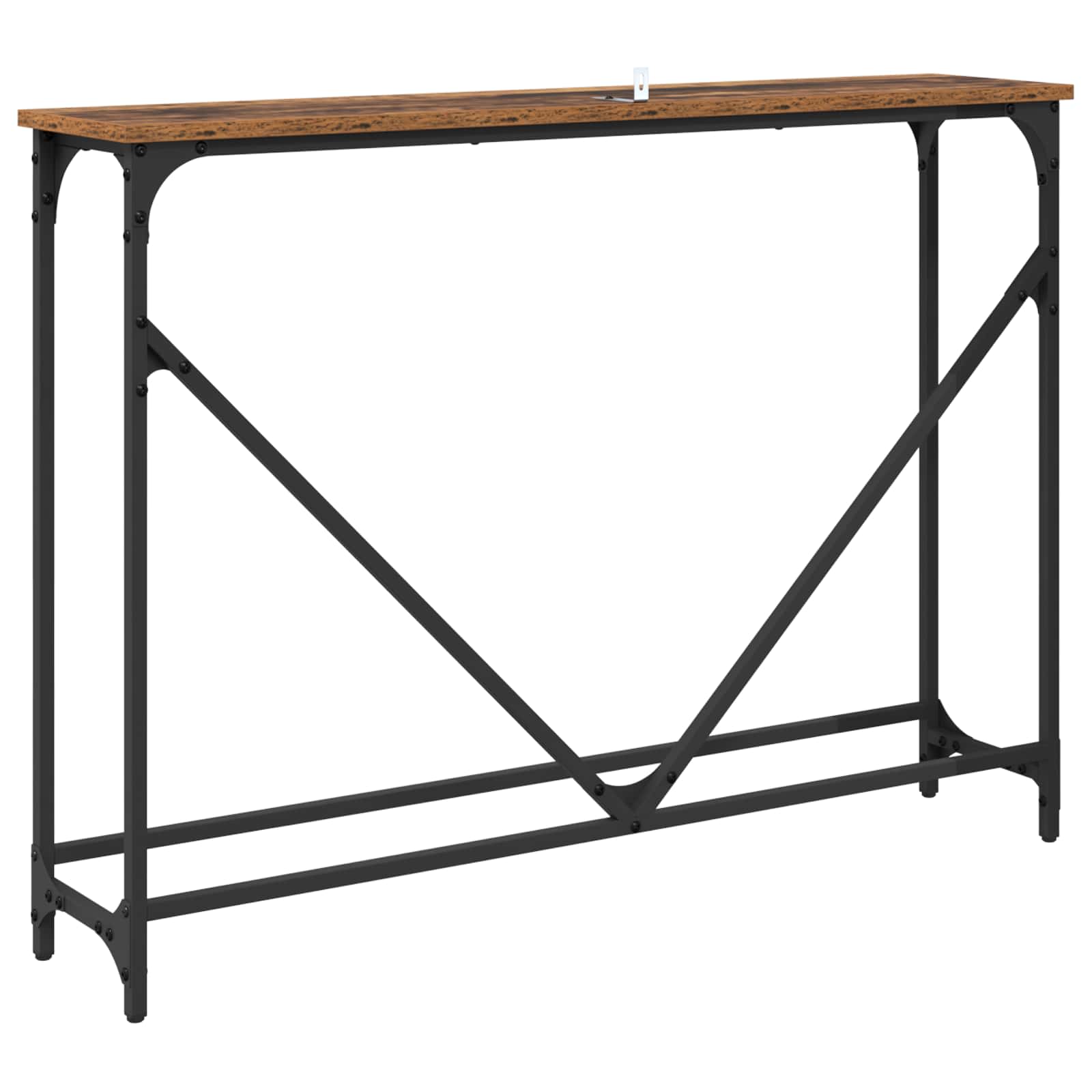 vidaXL Konsola Stare drewno 102 x 23 x 75 cm Materiał drewnopochodny
