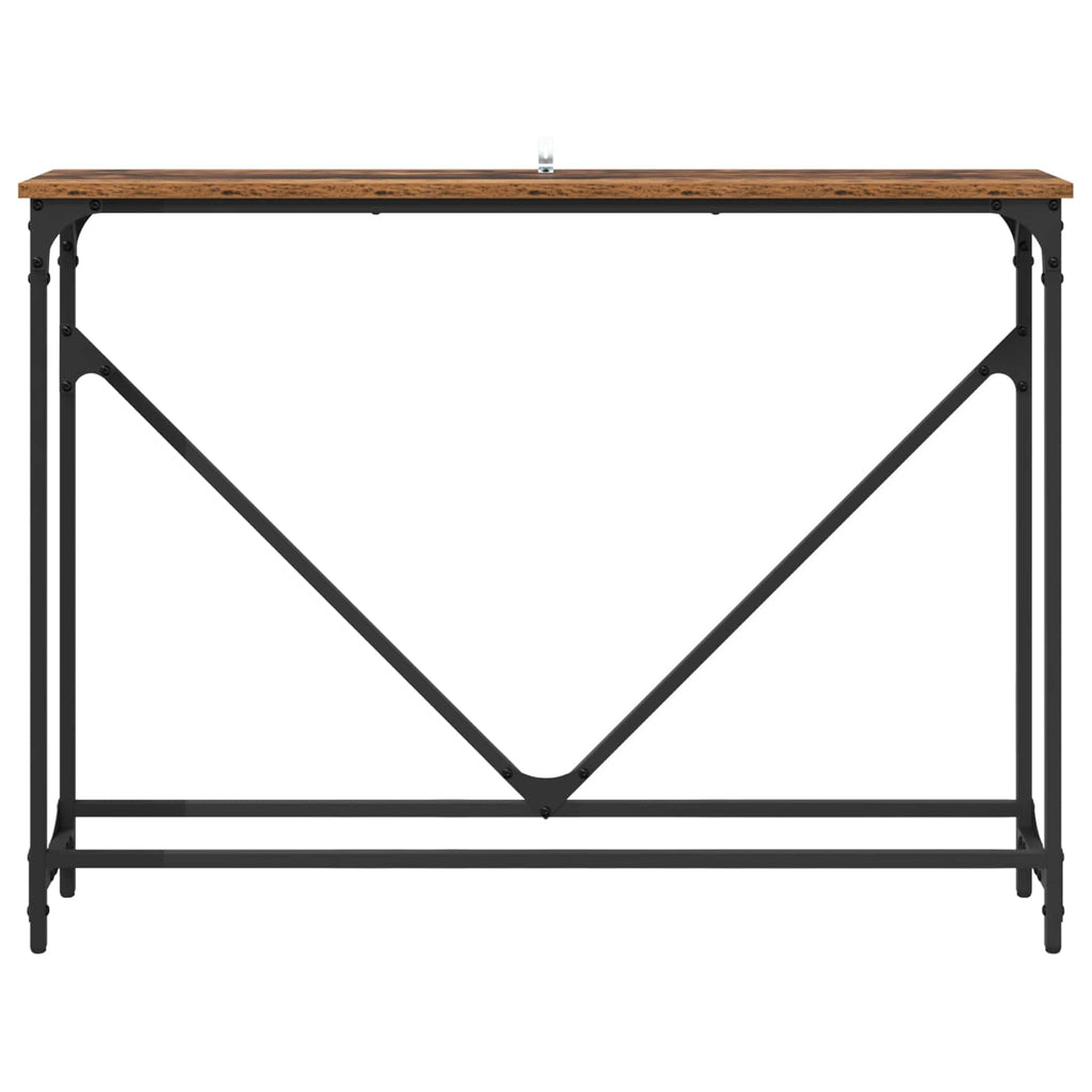 vidaXL Konsola Stare drewno 102 x 23 x 75 cm Materiał drewnopochodny