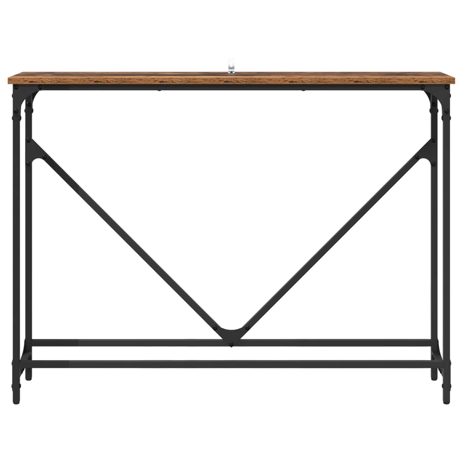 vidaXL Konsola Stare drewno 102 x 23 x 75 cm Materiał drewnopochodny