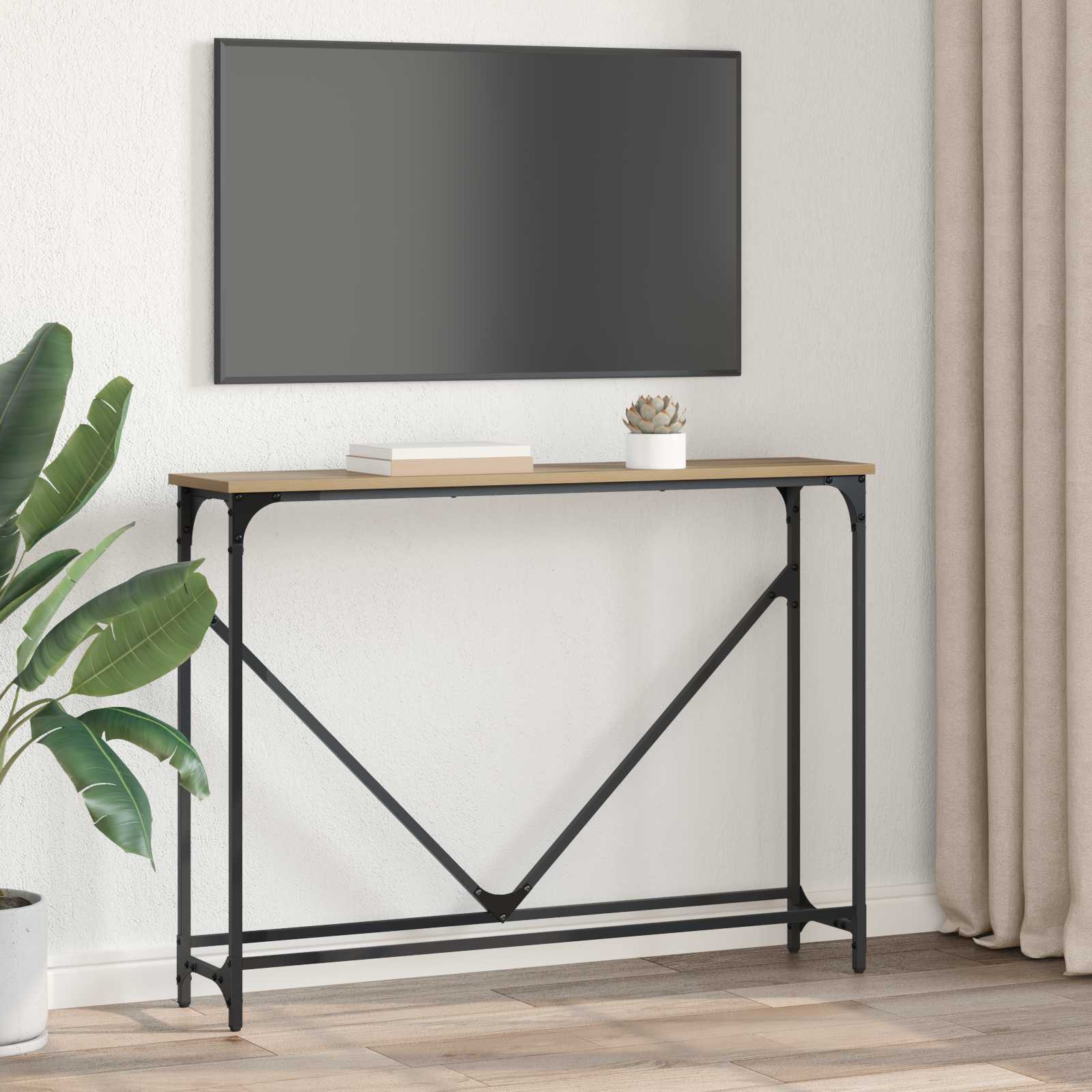 vidaXL Konsola Dąb rzemieślniczy 102 x 23 x 75 cm