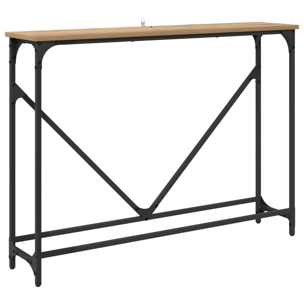 vidaXL Konsola Dąb rzemieślniczy 102 x 23 x 75 cm