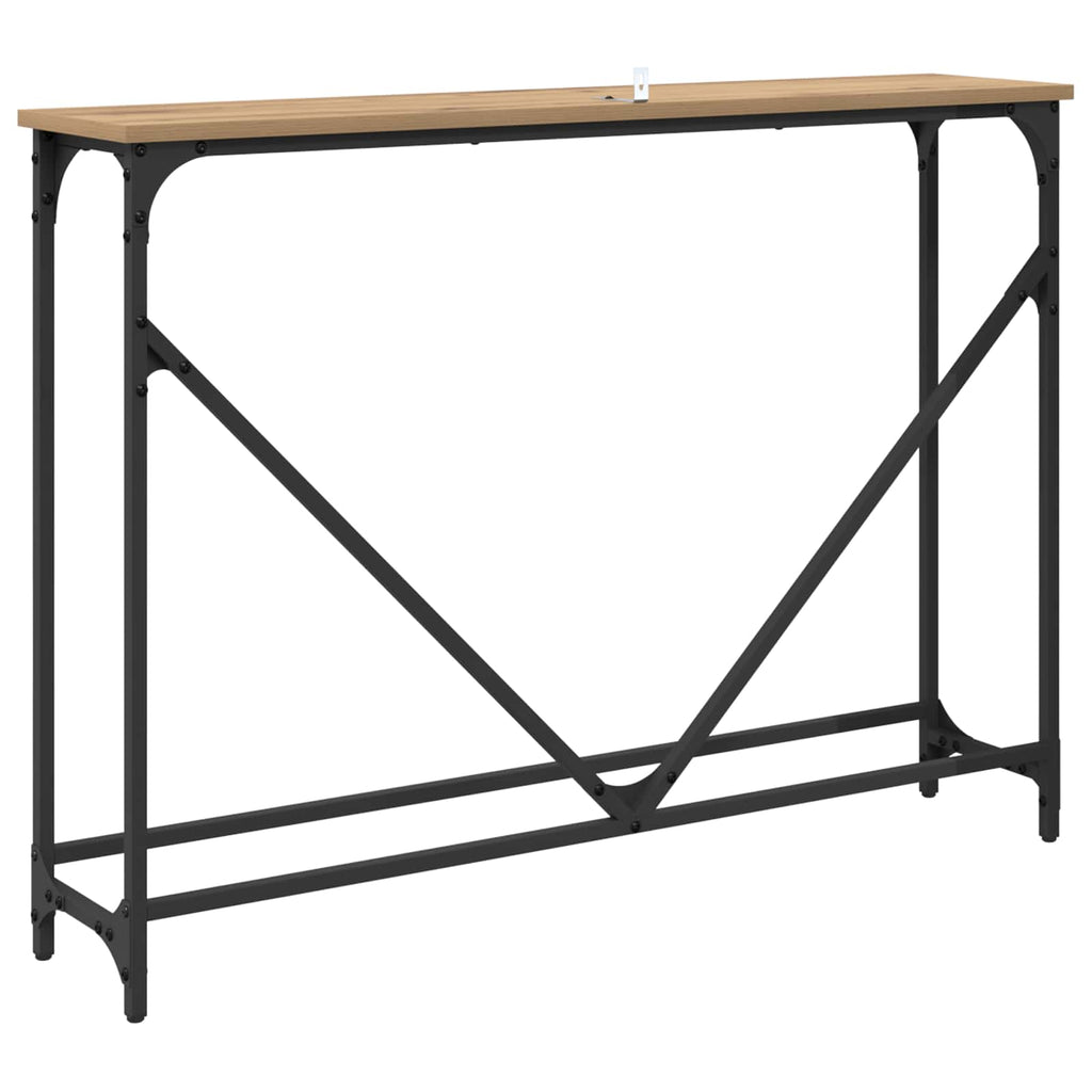 vidaXL Konsola Dąb rzemieślniczy 102 x 23 x 75 cm