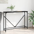 vidaXL Konsola Czarny Dąb 102 x 23 x 75 cm Materiał drewnopochodny