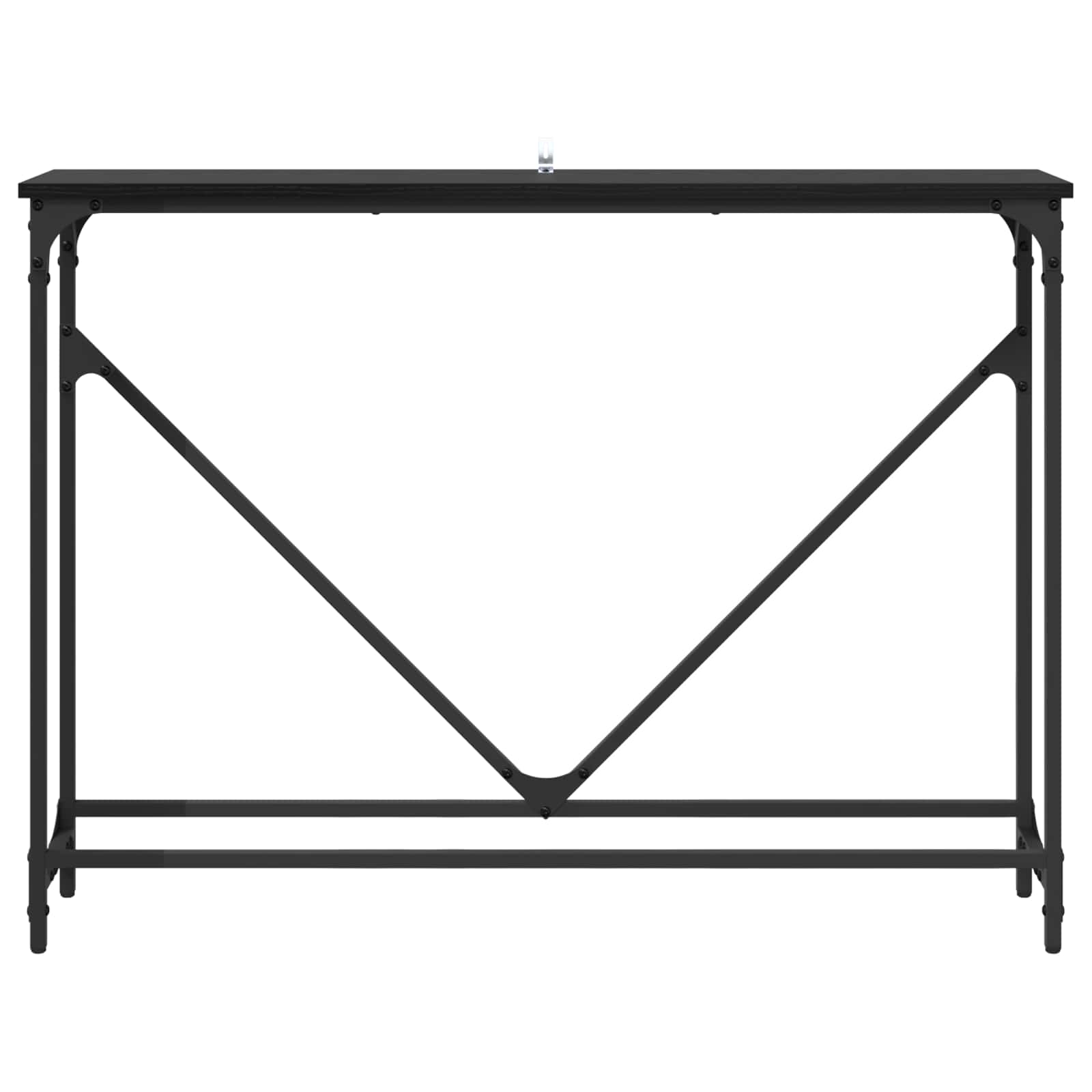 vidaXL Konsola Czarny Dąb 102 x 23 x 75 cm Materiał drewnopochodny