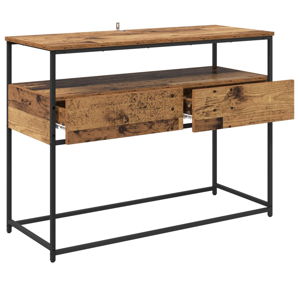 vidaXL Konsola Stare drewno 100 x 40 x 75 cm Materiał drewnopochodny