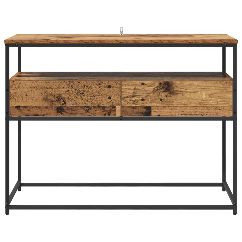 vidaXL Konsola Stare drewno 100 x 40 x 75 cm Materiał drewnopochodny