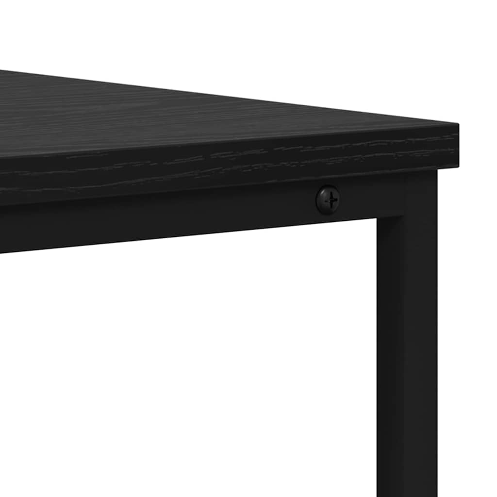vidaXL Konsola Czarny Dąb 100 x 40 x 75 cm Materiał drewnopochodny