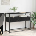 vidaXL Konsola Czarny Dąb 100 x 40 x 75 cm Materiał drewnopochodny