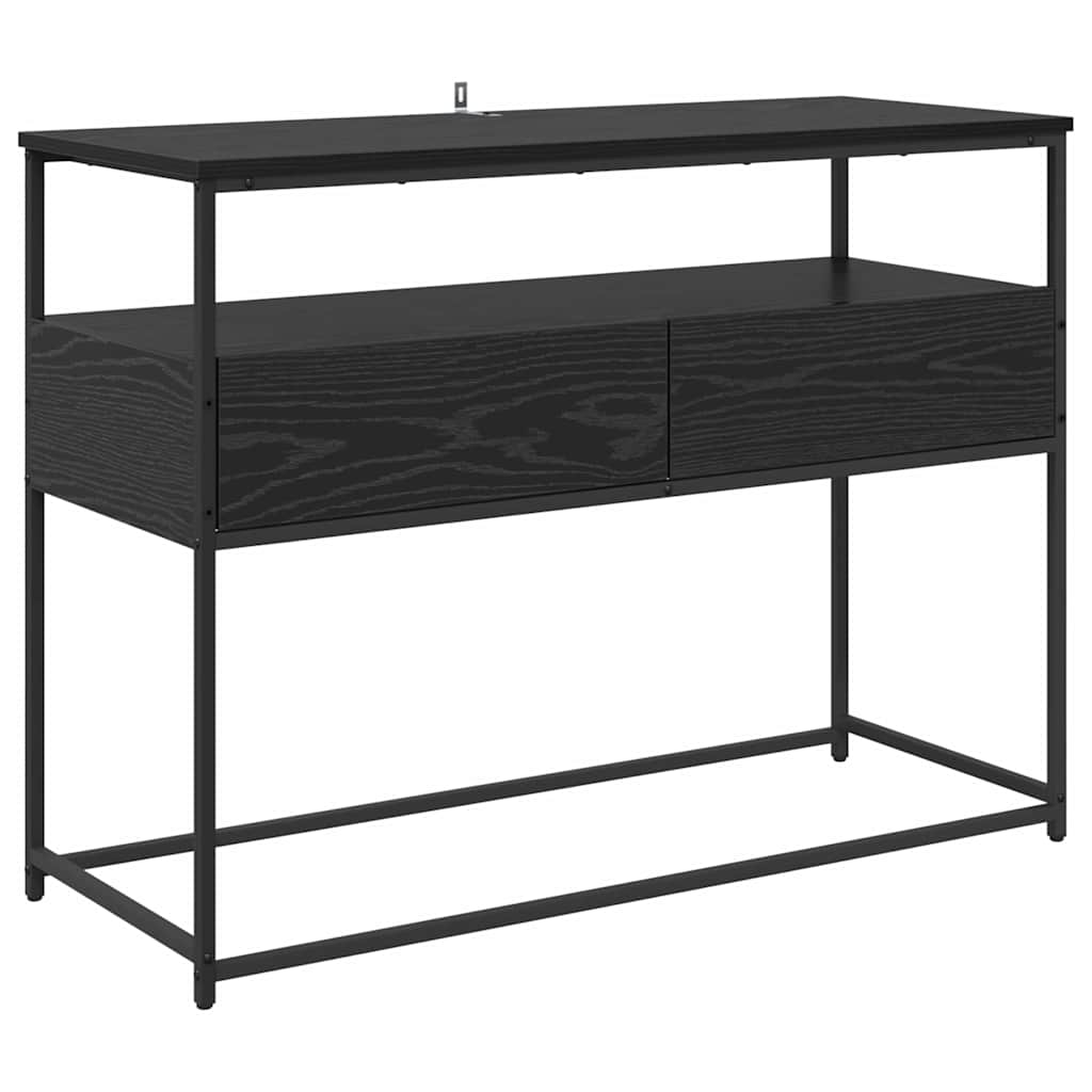 vidaXL Konsola Czarny Dąb 100 x 40 x 75 cm Materiał drewnopochodny
